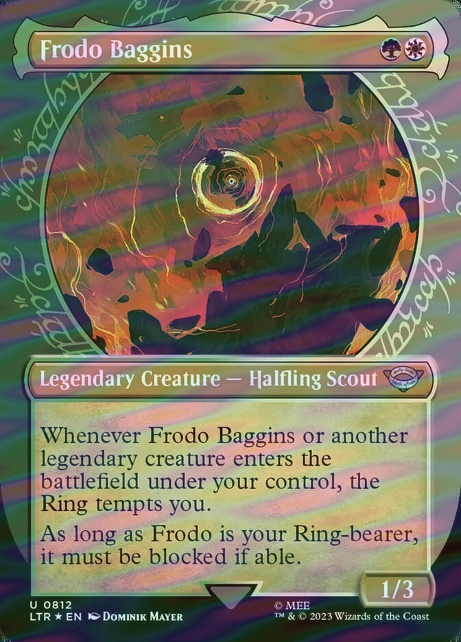 Frodo Baggins (LTR) (812) / Borderless / Showcase / Surge Foil
