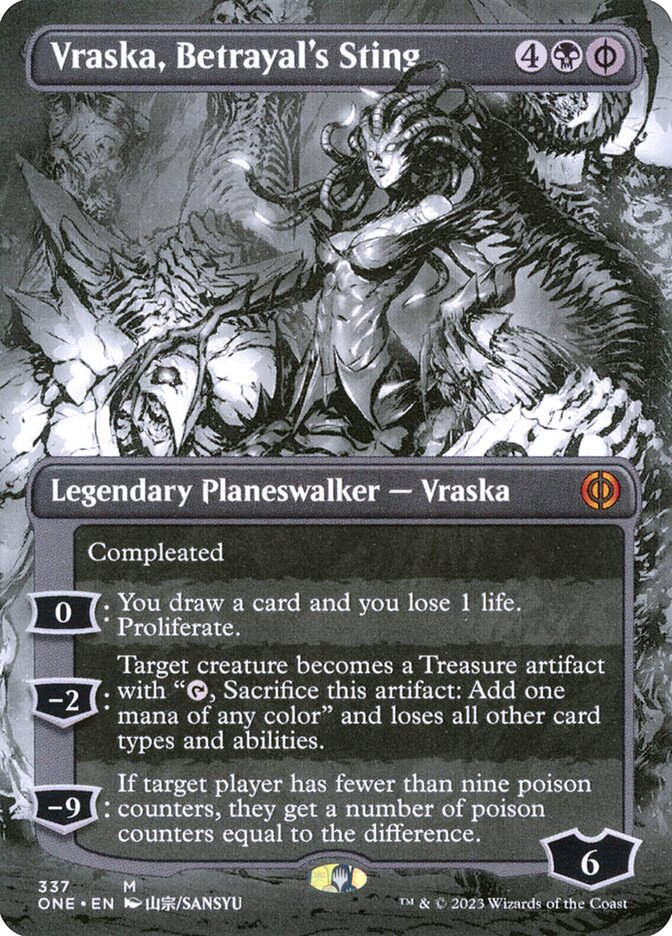Vraska, Betrayal's Sting (ONE) (337) / Borderless / Showcase