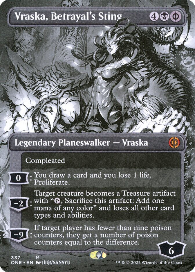 Vraska, Betrayal's Sting (ONE) (337) / Borderless / Showcase