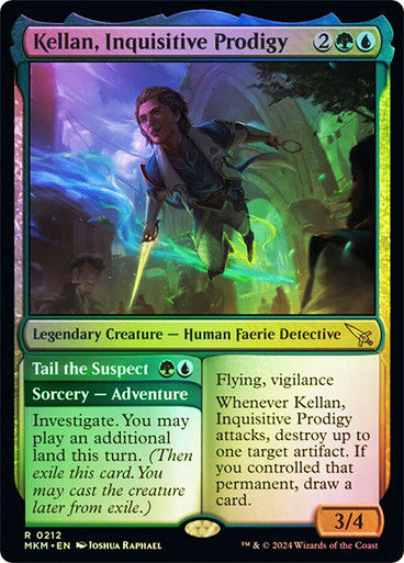 Kellan, Inquisitive Prodigy // Tail the Suspect (mkm) (212) / Foil