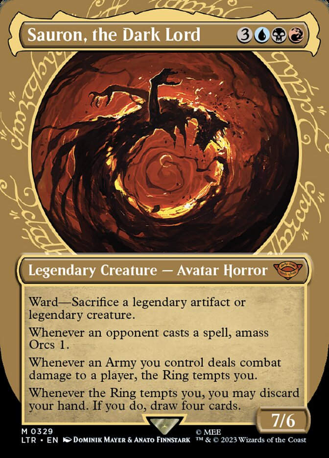 Sauron, the Dark Lord (LTR) (329) / Borderless / Showcase