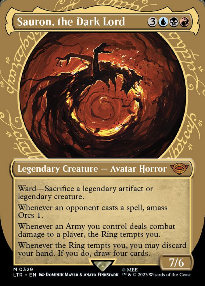 Sauron, the Dark Lord (LTR) (329) / Borderless / Showcase