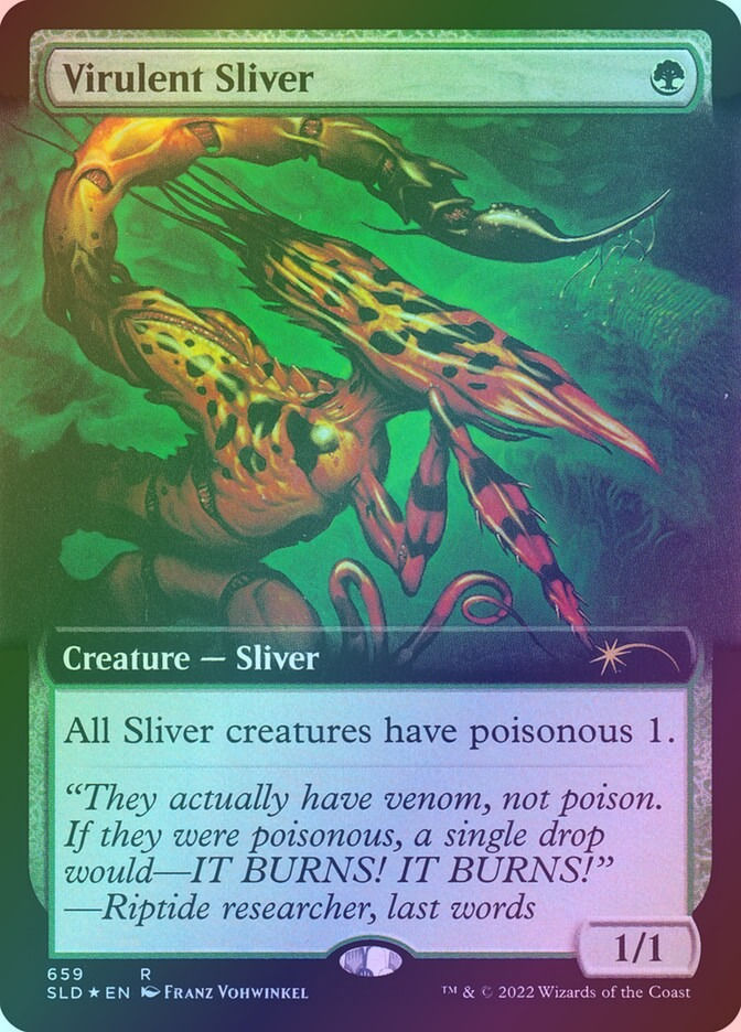 Virulent Sliver (SLD) (659) / Extended Art / Foil