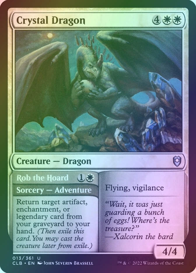 Crystal Dragon // Rob the Hoard (CLB) (13) / Foil
