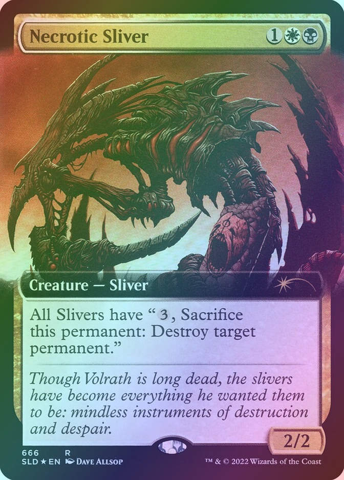 Necrotic Sliver (SLD) (666) / Extended Art / Foil