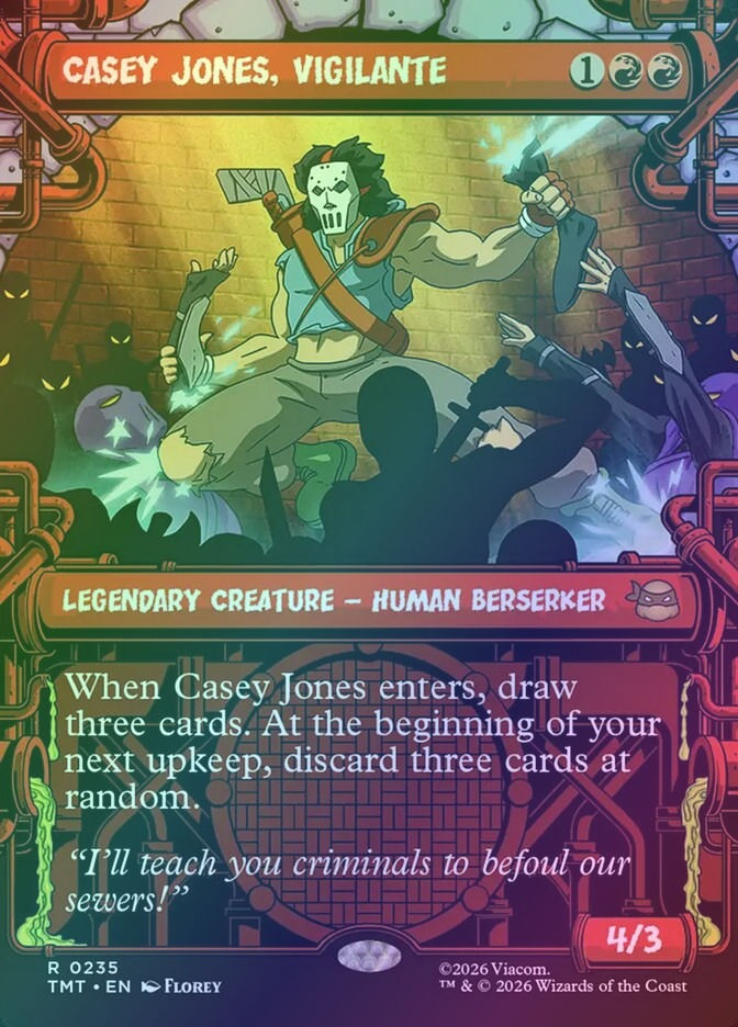 Casey Jones, Vigilante (TMT) (235) / Borderless / Showcase / Foil