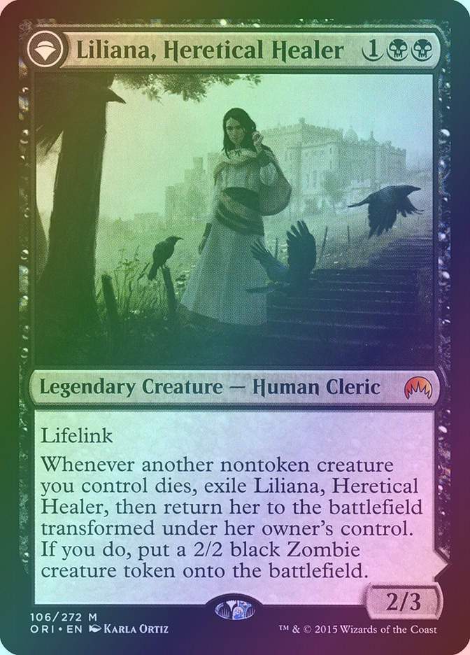 Liliana, Heretical Healer // Liliana, Defiant Necromancer (ORI) (106) / Foil