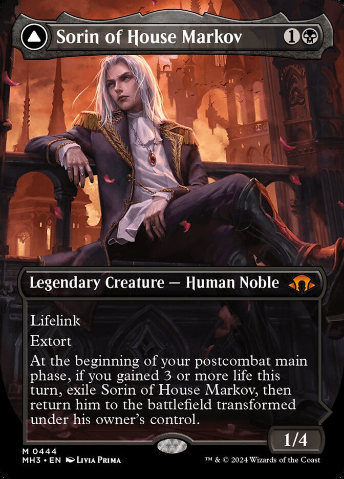 Sorin of House Markov // Sorin, Ravenous Neonate (MH3) (444) / Borderless — cara 1 de 2