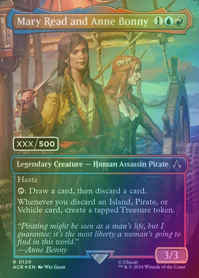 Mary Read and Anne Bonny (ACR) (120z) / Borderless / Double Rainbow Foil