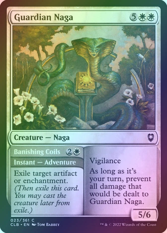 Guardian Naga // Banishing Coils (CLB) (23) / Foil