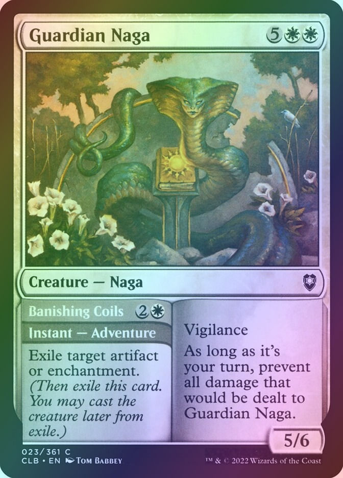 Guardian Naga // Banishing Coils (CLB) (23) / Foil