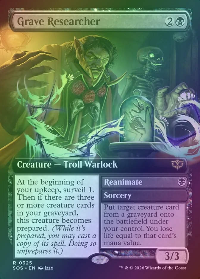 Grave Researcher // Reanimate (SOS) (325) / Extended Art / Foil