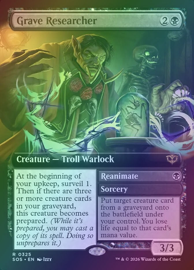 Grave Researcher // Reanimate (SOS) (325) / Extended Art / Foil