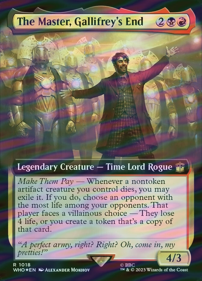 The Master, Gallifrey's End (WHO) (1018) / Extended Art / Surge Foil