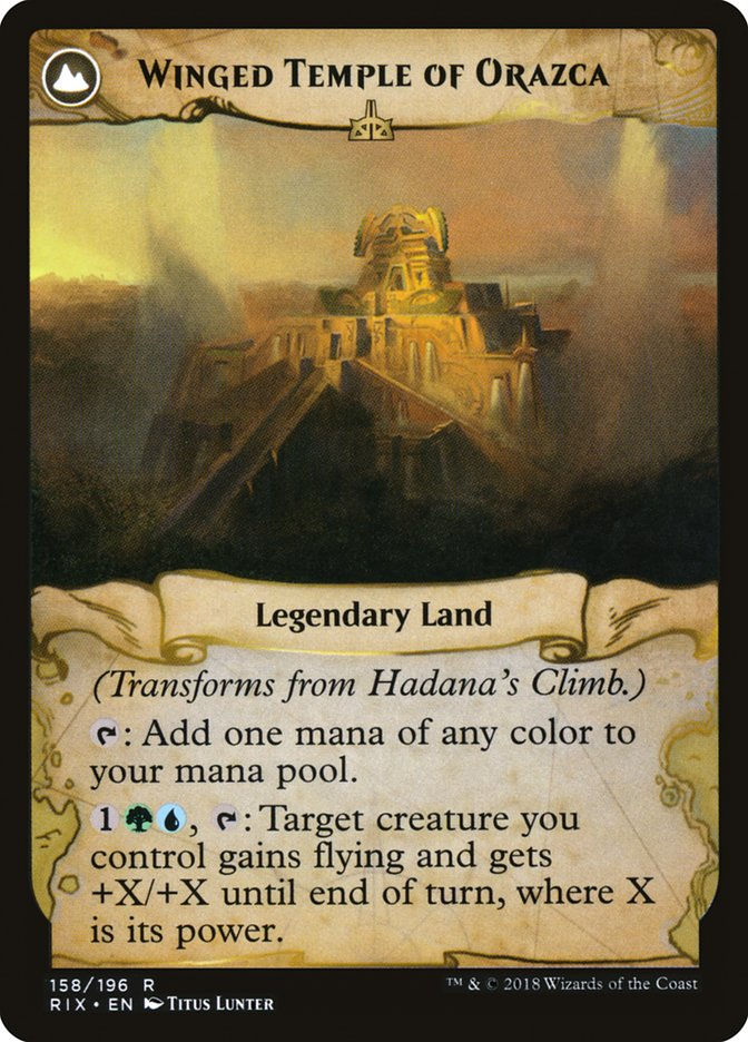 Hadana's Climb // Winged Temple of Orazca (RIX) (158) — cara 2 de 2