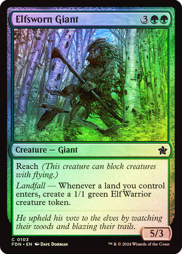 Elfsworn Giant (FDN) (103) / Foil