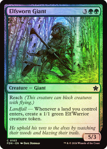 Elfsworn Giant (FDN) (103) / Foil