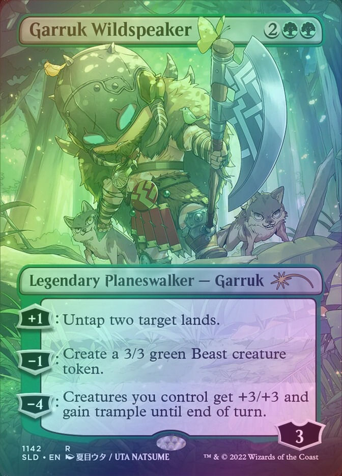 Garruk Wildspeaker (SLD) (1142) / Borderless / Foil