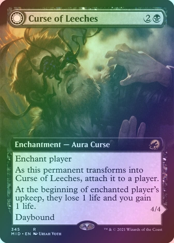 Curse of Leeches // Leeching Lurker (MID) (345) / Extended Art / Foil — cara 1 de 2