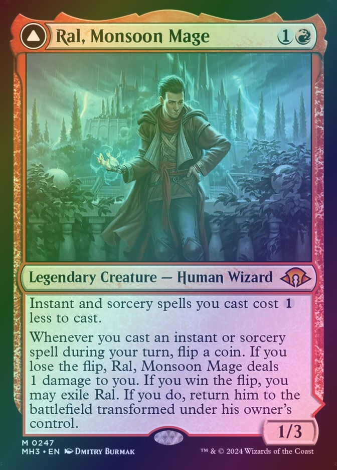 Ral, Monsoon Mage // Ral, Leyline Prodigy (MH3) (247) / Foil — cara 1 de 2