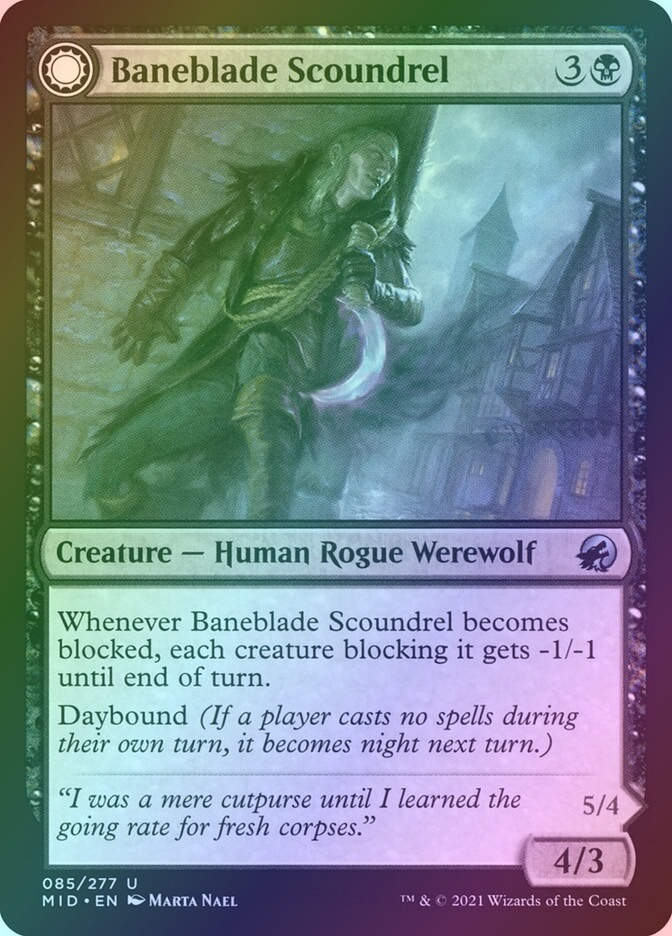 Baneblade Scoundrel // Baneclaw Marauder (MID) (85) / Foil