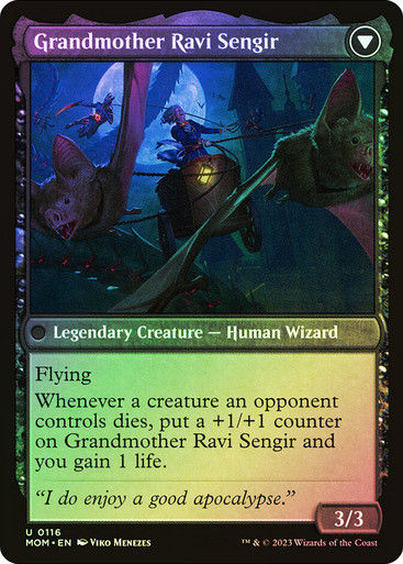 Invasion of Ulgrotha // Grandmother Ravi Sengir (mom) / Foil — cara 2 de 2
