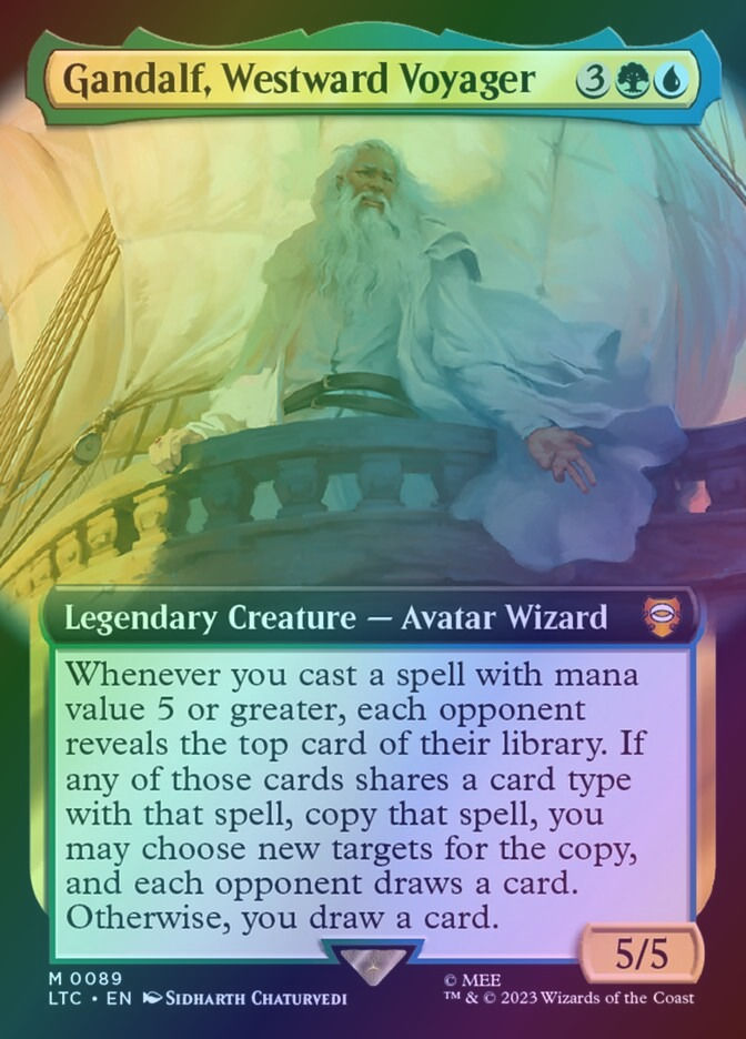 Gandalf, Westward Voyager (LTC) (89) / Extended Art / Foil