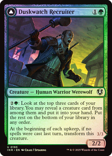 Duskwatch Recruiter // Krallenhorde Howler (INR) (193) / Foil — cara 1 de 2