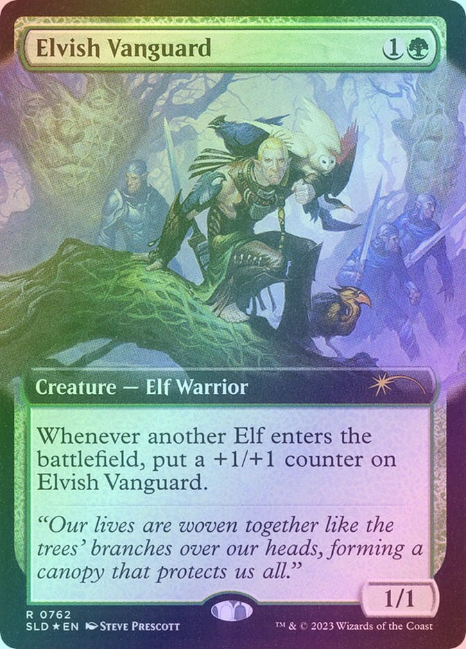 Elvish Vanguard (SLD) (762) / Extended Art / Foil