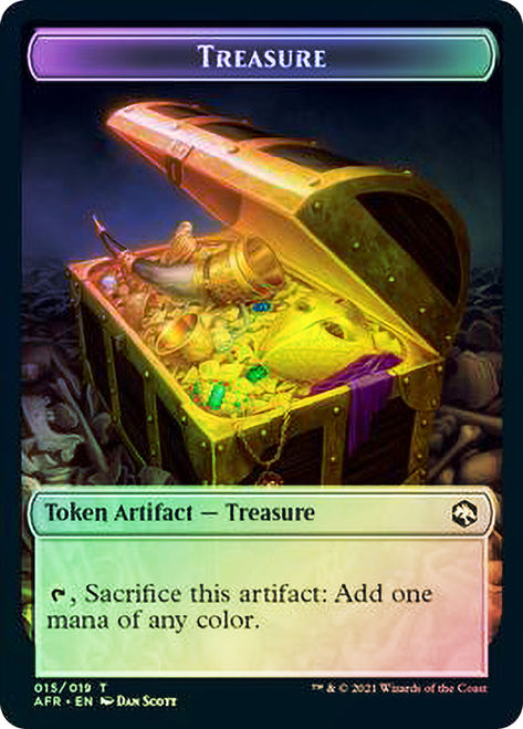 Token (Treasure Token // Zombie Token) (TAFR) /Foil — cara 1 de 2