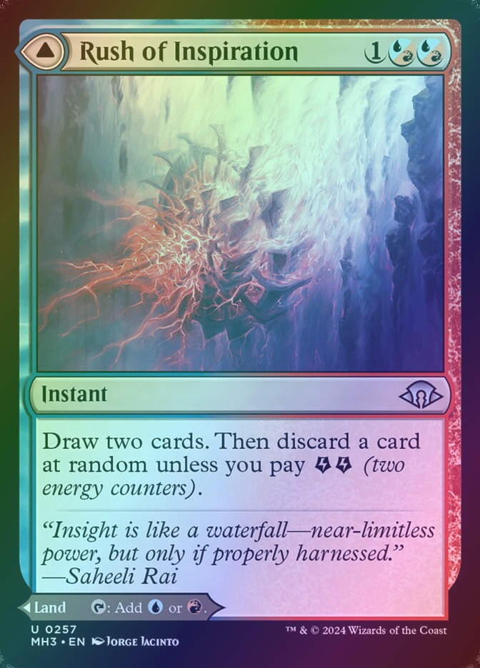 Rush of Inspiration // Crackling Falls (MH3) (257) / Foil