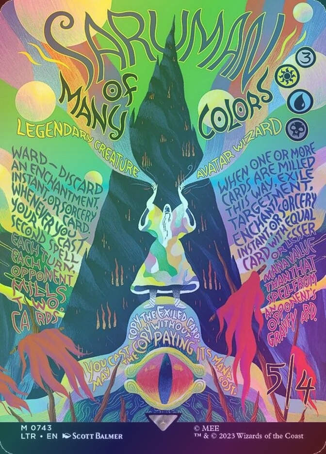 Saruman of Many Colors (LTR) (743) / Borderless / Foil