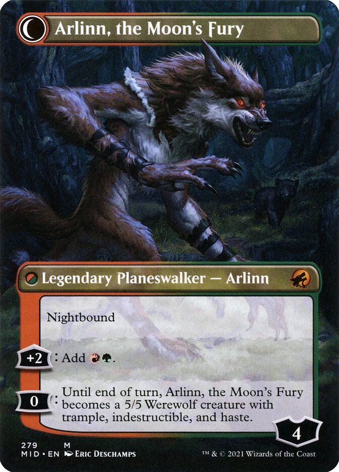Arlinn, the Pack's Hope // Arlinn, the Moon's Fury (MID) (279) — cara 2 de 2