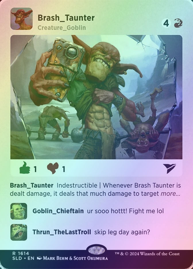 Brash Taunter (SLD) (1614) / Borderless / Rainbow Foil