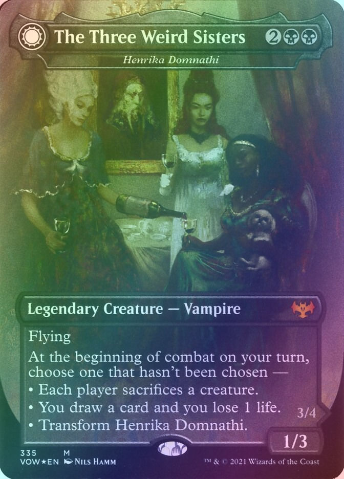Henrika Domnathi // Henrika, Infernal Seer (VOW) (335) / Borderless / Foil — cara 1 de 2