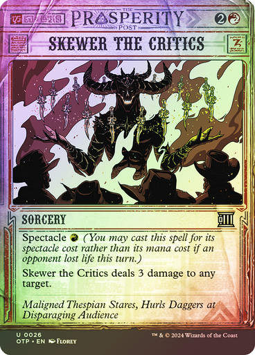 Skewer the Critics (otp) (26) / Foil