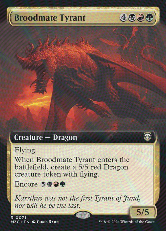 Broodmate Tyrant (M3C) (71) / Extended Art / Ripple Foil