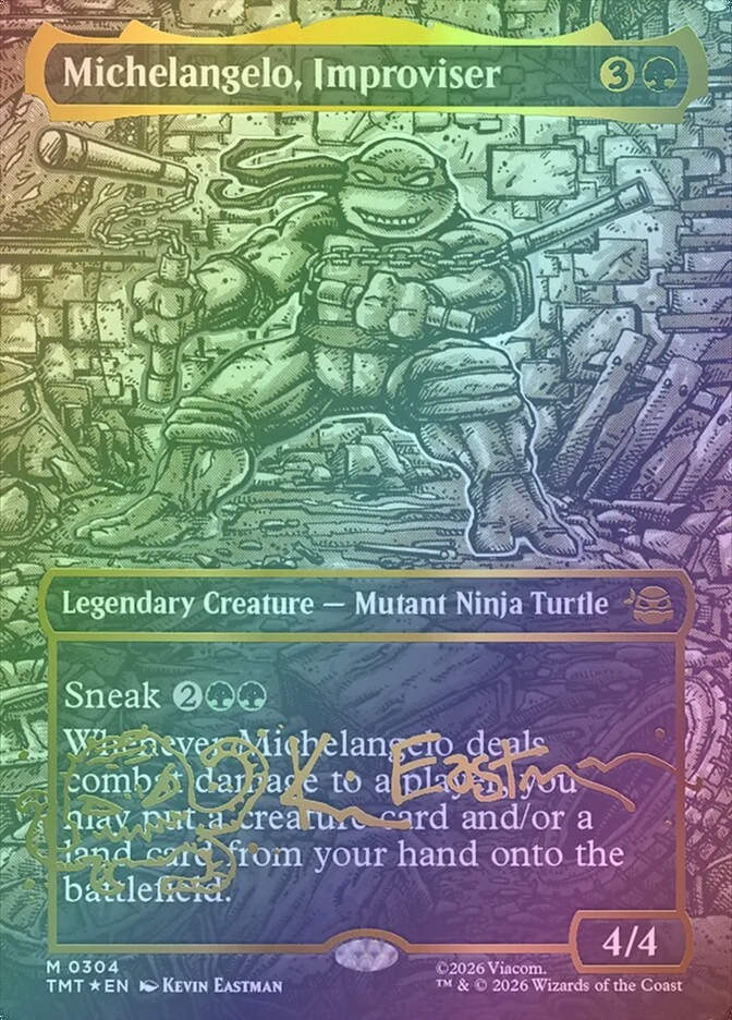 Michelangelo, Improviser (TMT) (304) / Borderless / Foil