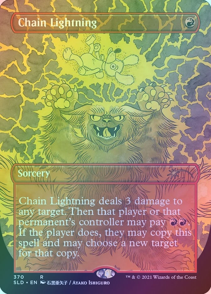 Chain Lightning (SLD) (370) / Borderless / Foil