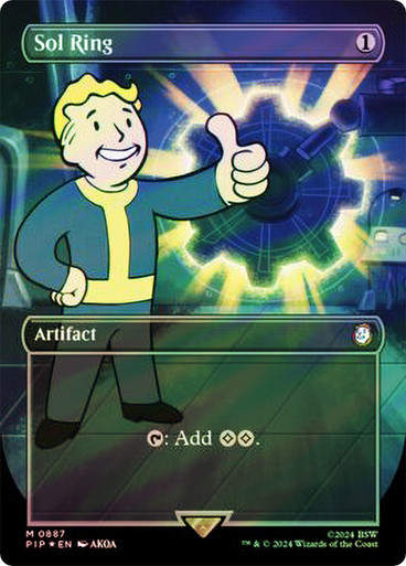 Sol Ring (pip) (887) / Borderless Surge Foil