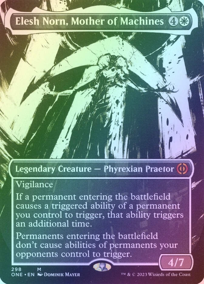 Elesh Norn, Mother of Machines (ONE) (298) / Borderless / Showcase / Foil