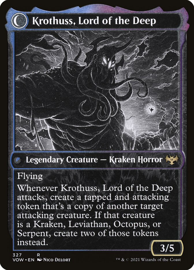 Runo Stromkirk // Krothuss, Lord of the Deep (VOW) (327) / Showcase — cara 2 de 2