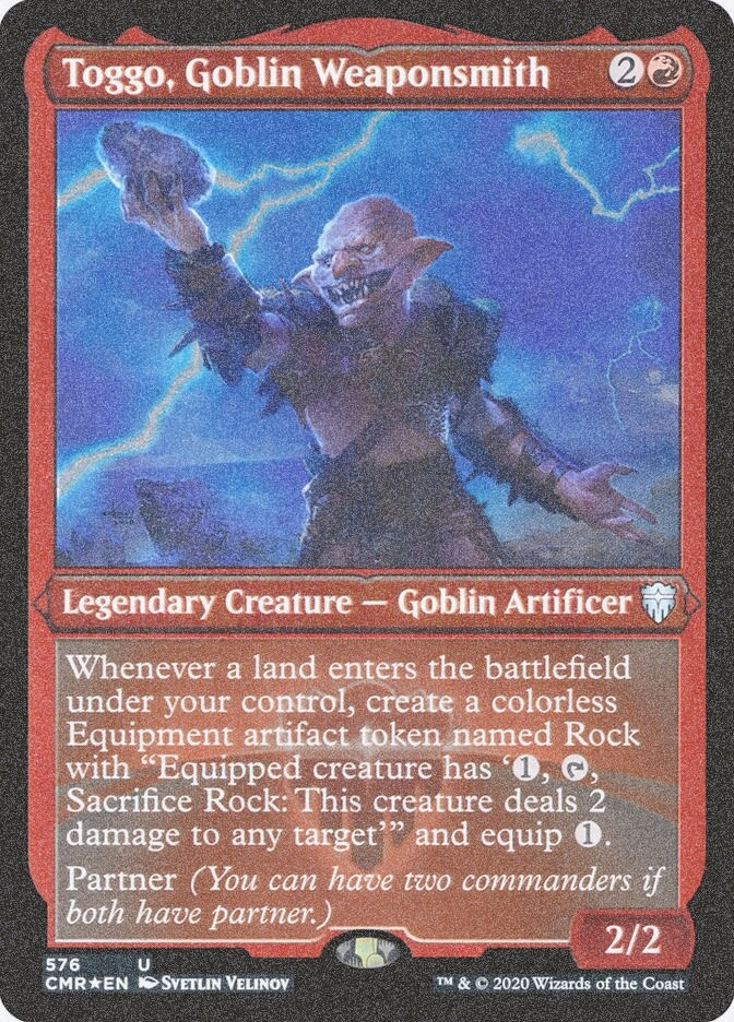 Toggo, Goblin Weaponsmith (CMR) (576) / Foil Etched