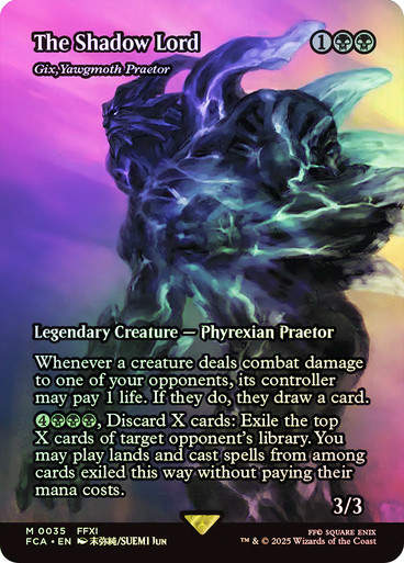 Gix, Yawgmoth Praetor (FCA) (35) / Borderless / Foil