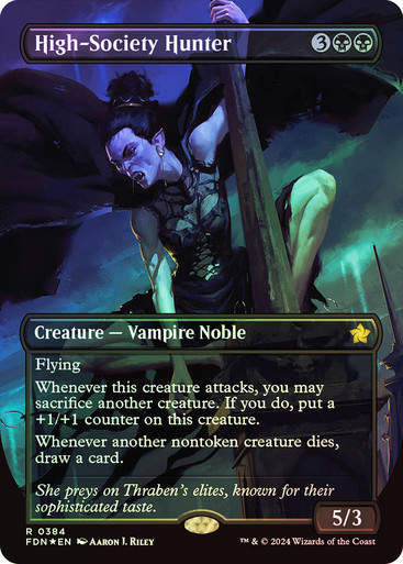 High-Society Hunter (FDN) (384) / Mana Foil / Borderless