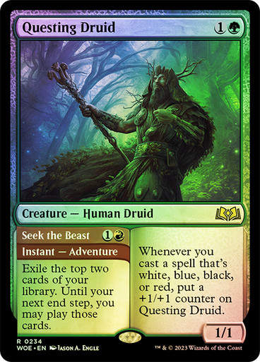 Questing Druid // Seek the Beast (woe) / Foil