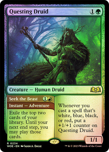 Questing Druid // Seek the Beast (woe) / Foil
