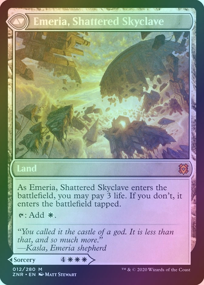 Emeria's Call // Emeria, Shattered Skyclave (ZNR) (12) / Foil — cara 2 de 2