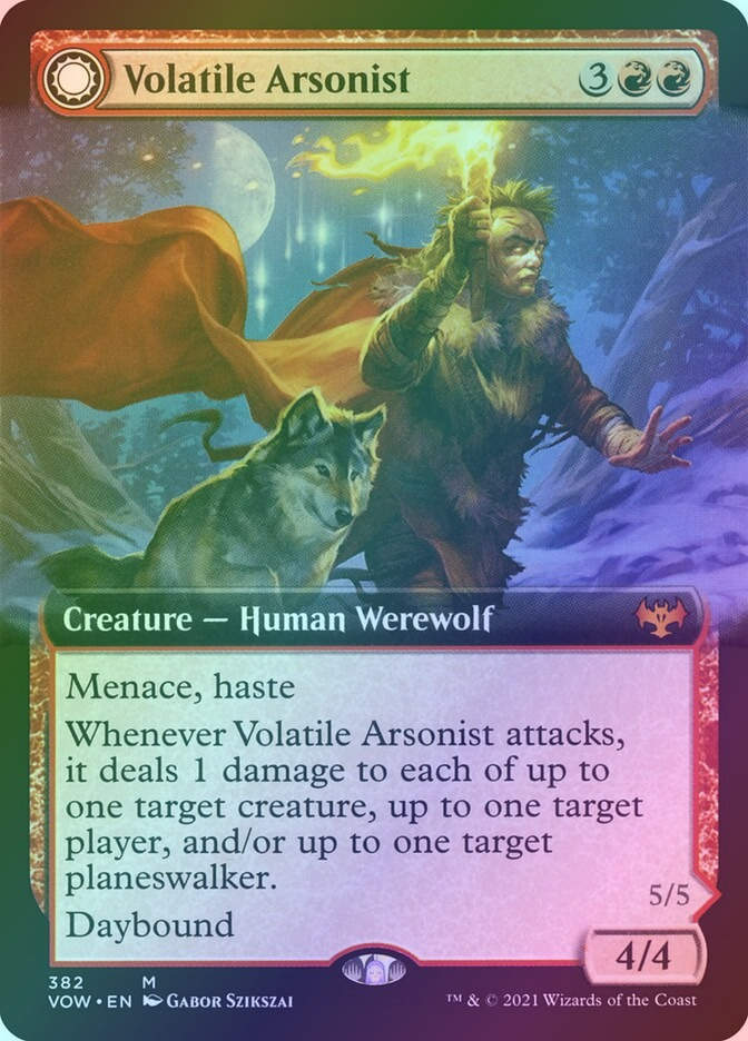 Volatile Arsonist // Dire-Strain Anarchist (VOW) (382) / Extended Art / Foil
