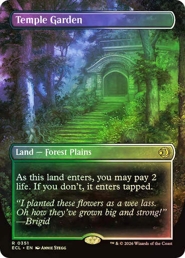 Temple Garden // Temple Garden (ECL) (351) / Borderless / Foil